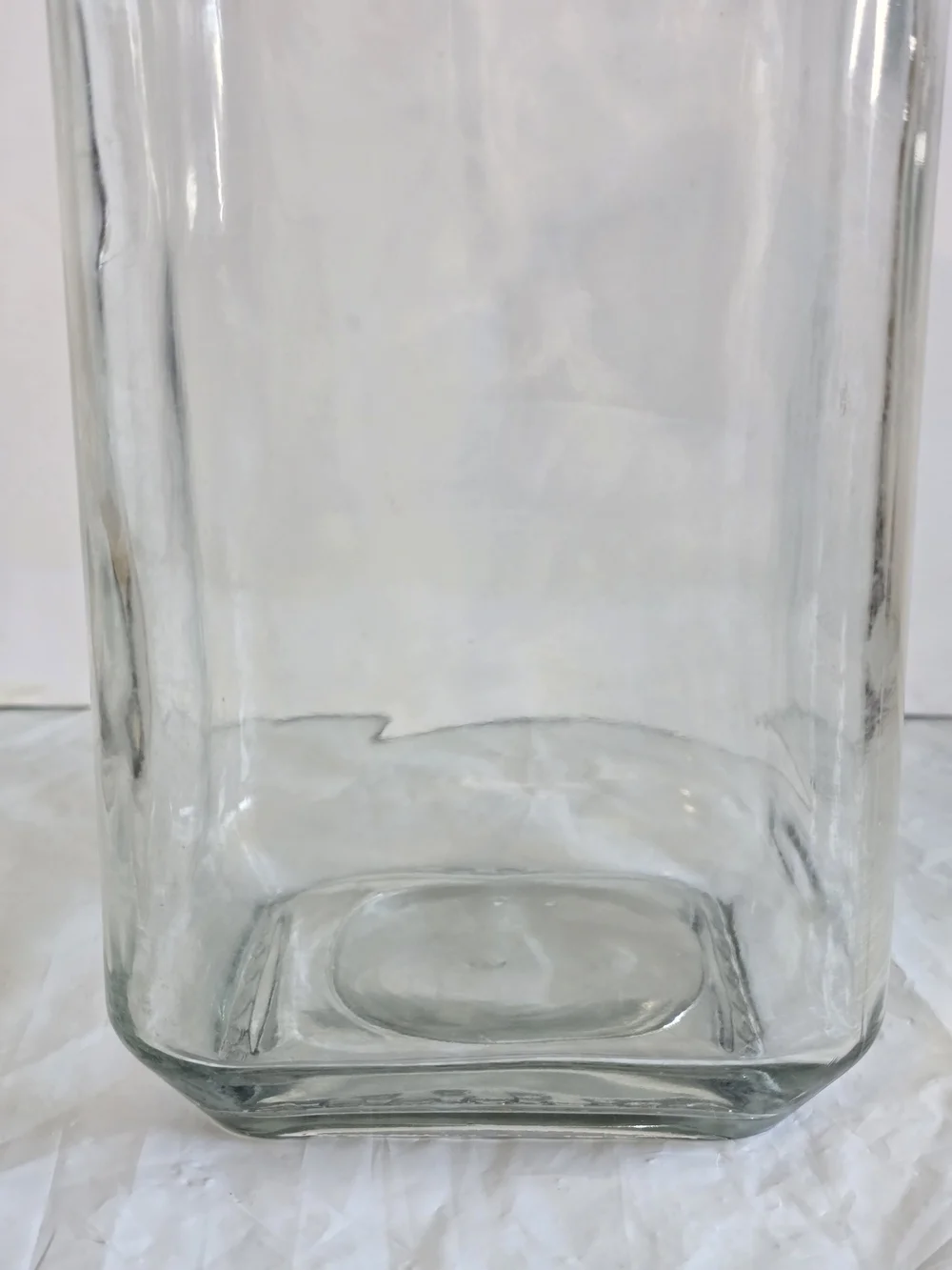 Clear Glass Storage Jar with Silver Lid  New Large 9x4.5 Inch More Avail